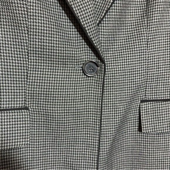 Evan Picone houndstooth Women's Gray Blazer size 8 - Picture 4 of 6